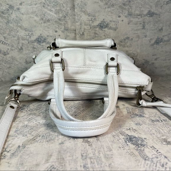 Joelle Hawkens Hunt Top Handle off-withe leather Bag - Picture 6 of 15